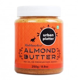 Urban Platter Unblanched Almond Butter   Plastic Jar  250 grams